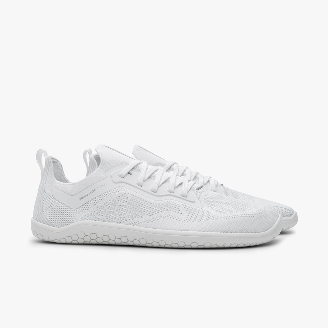 Vivobarefoot Primus Lite Knit Men's Bright White - Sole Therapy