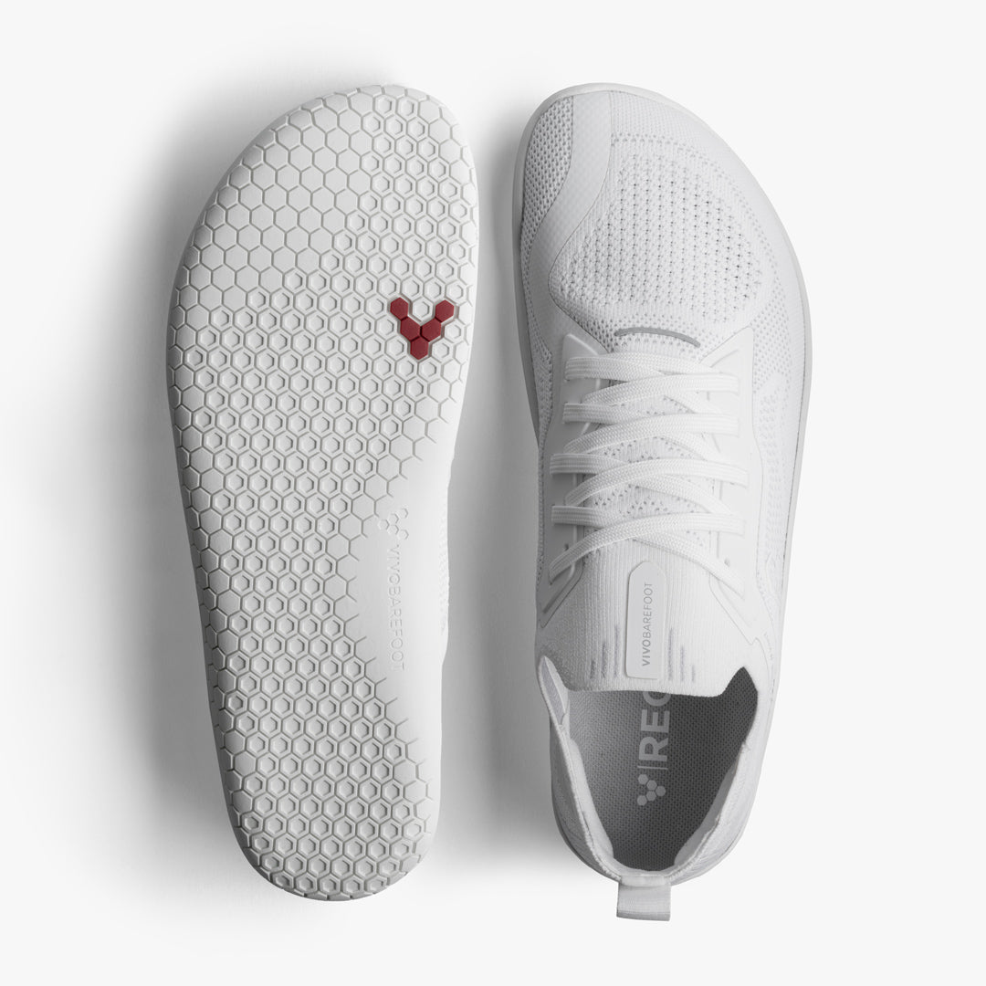 Vivobarefoot Primus Lite Knit Men's Bright White - Sole Therapy