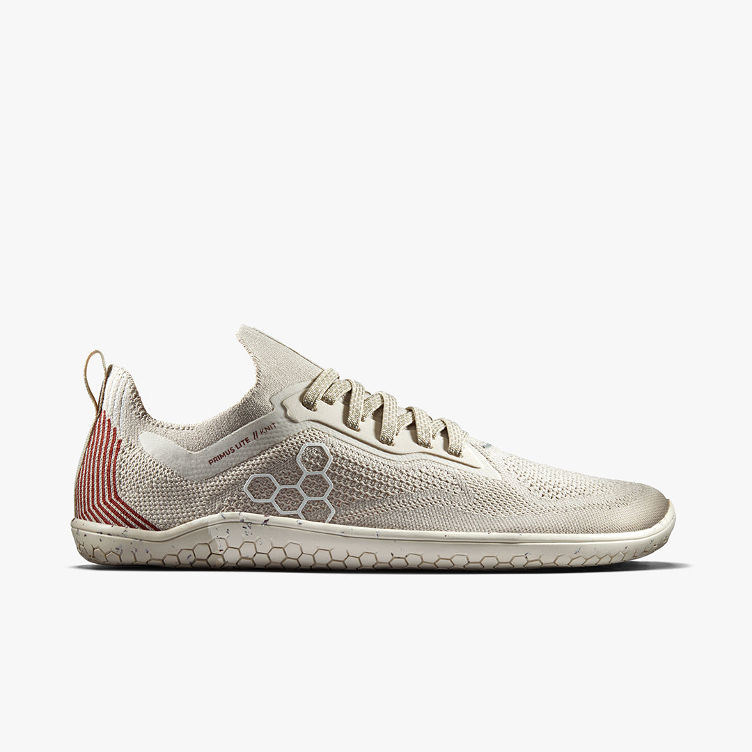 Vivobarefoot Primus Lite Knit Mens Silver Birch - Sole Therapy