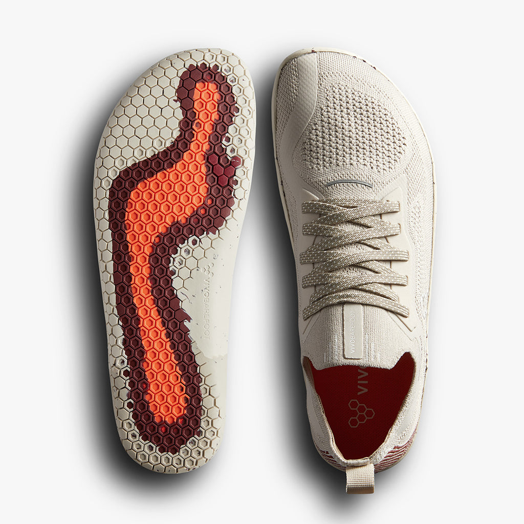 Vivobarefoot Primus Lite Knit Mens Silver Birch - Sole Therapy