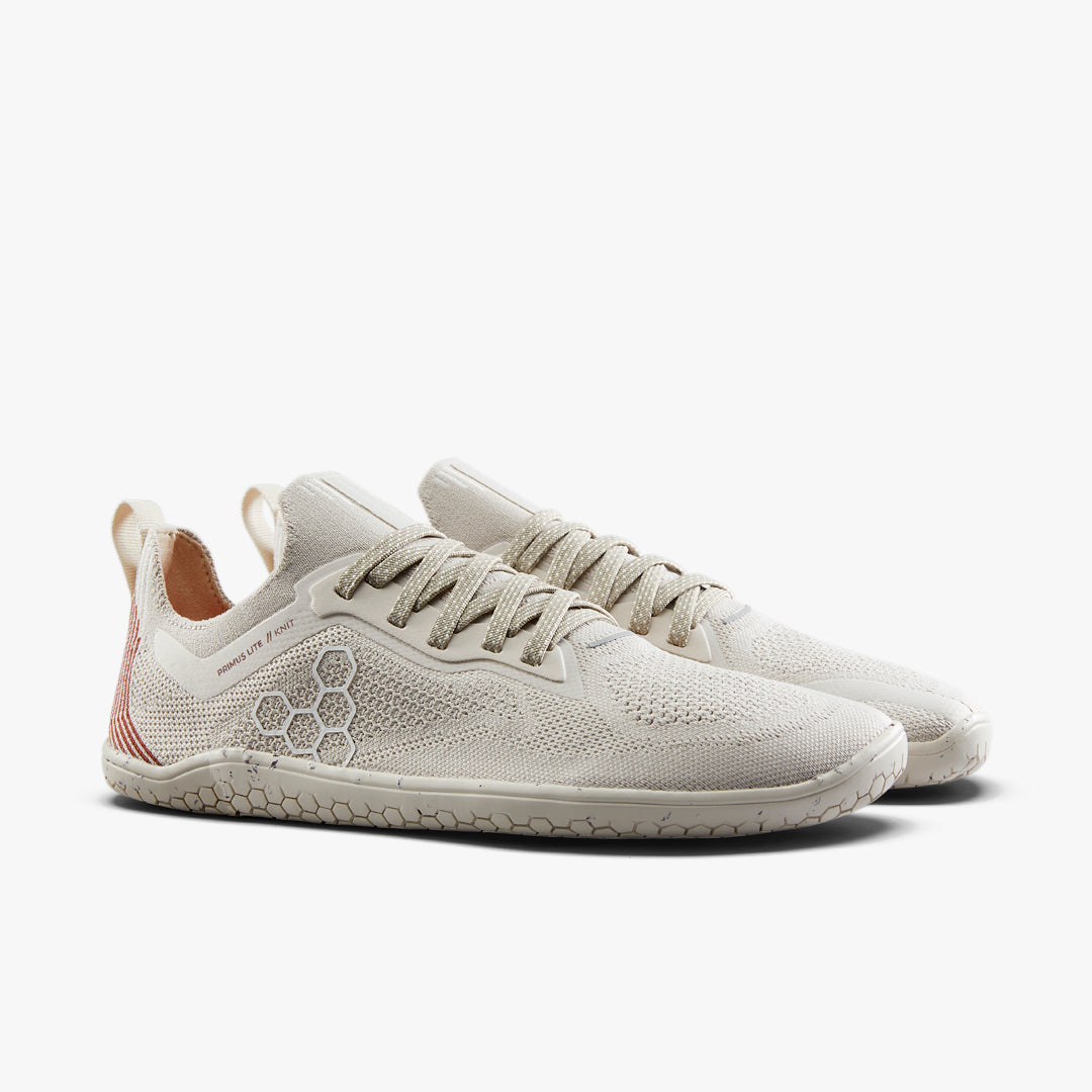 Vivobarefoot Primus Lite Knit Mens Silver Birch - Sole Therapy