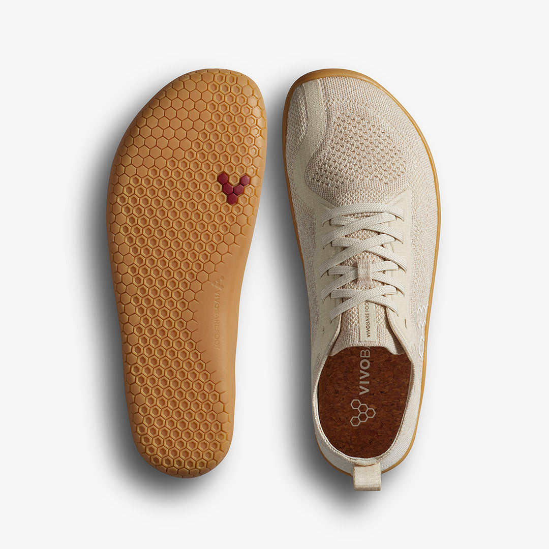 Vivobarefoot Primus Lite Knit Natural Mens Coconut - Sole Therapy