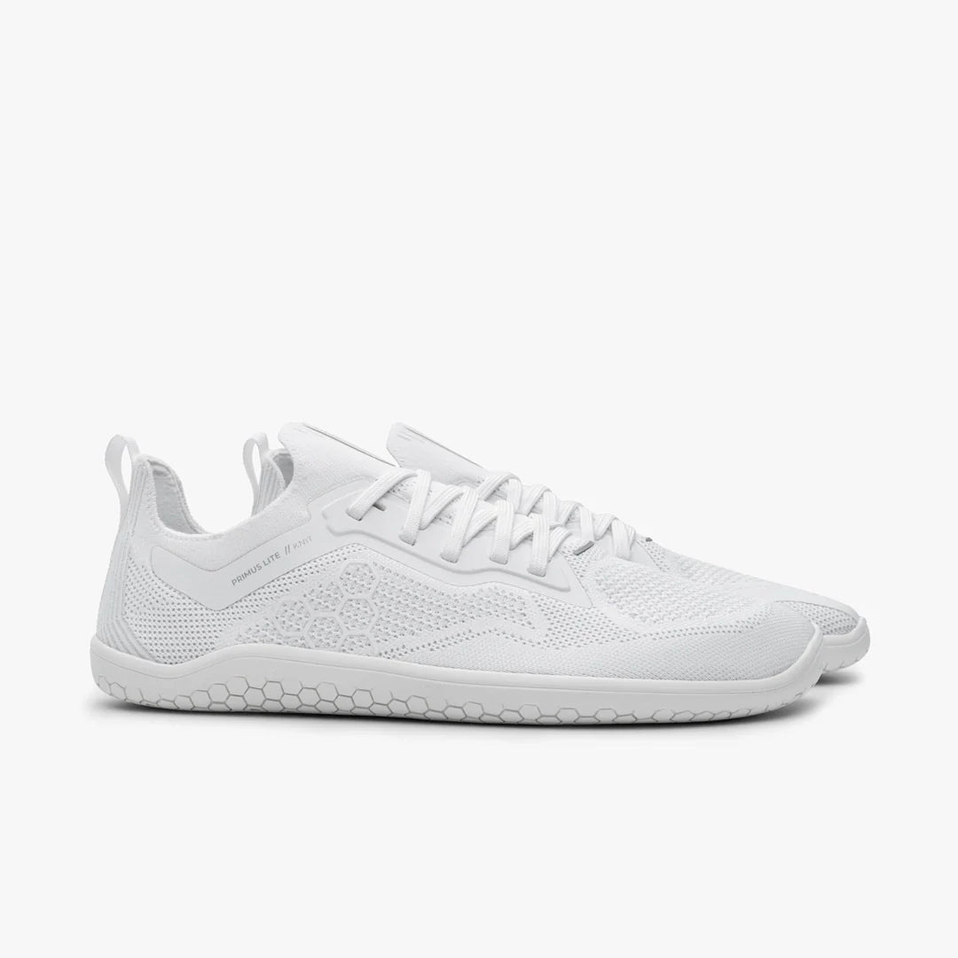 Vivobarefoot Primus Lite Knit Womens Bright-White - Sole Therapy