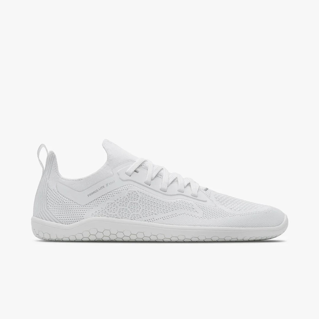 Vivobarefoot Primus Lite Knit Womens Bright-White - Sole Therapy