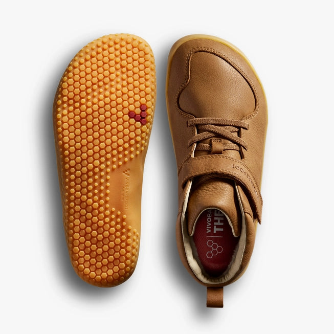 Vivobarefoot Primus Ludo Hi Winterised Juniors - Acorn - Sole Therapy