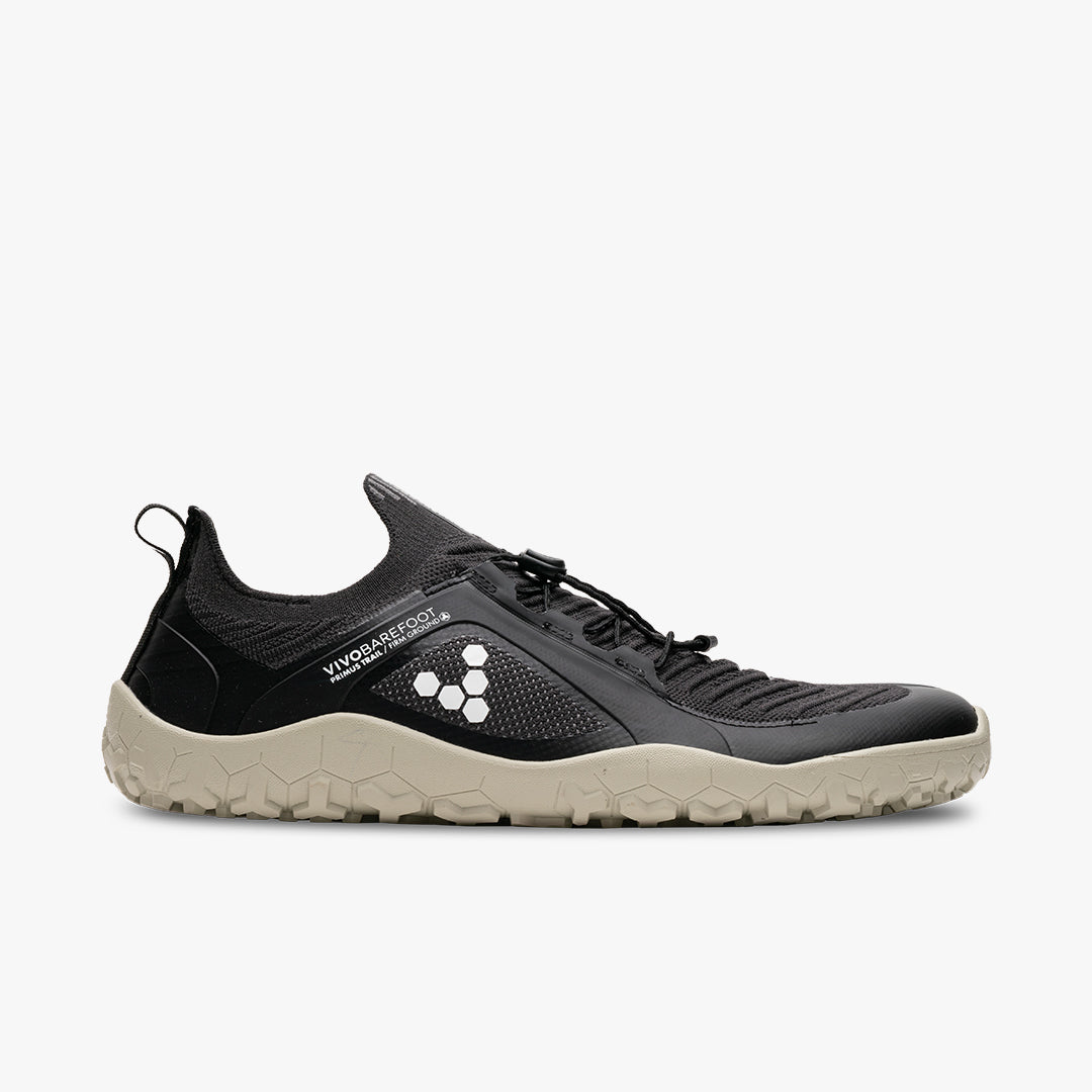 Vivobarefoot Primus Trail Knit Fg Mens Obsidian Limestone - Sole Therapy