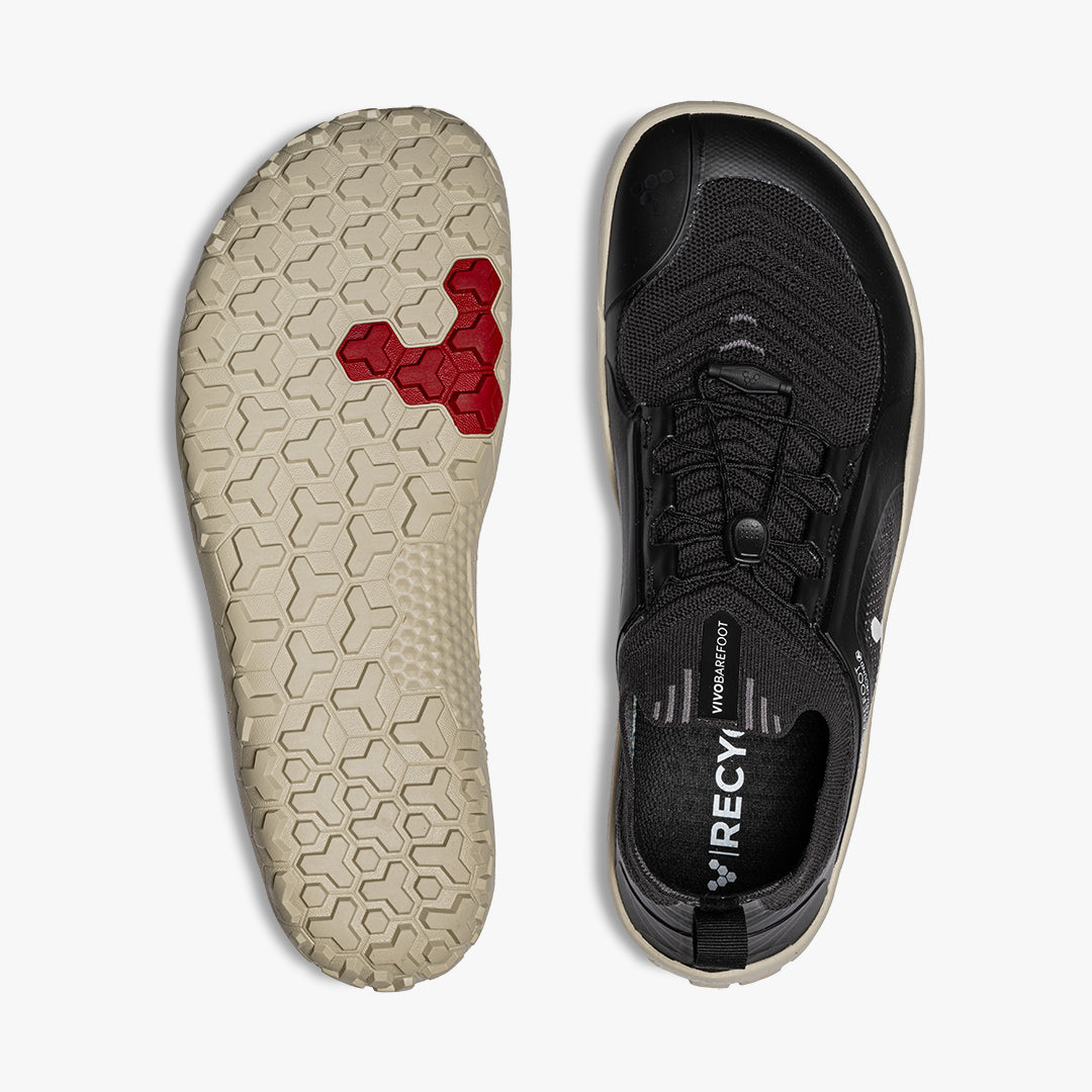 Vivobarefoot Primus Trail Knit Fg Mens Obsidian Limestone - Sole Therapy