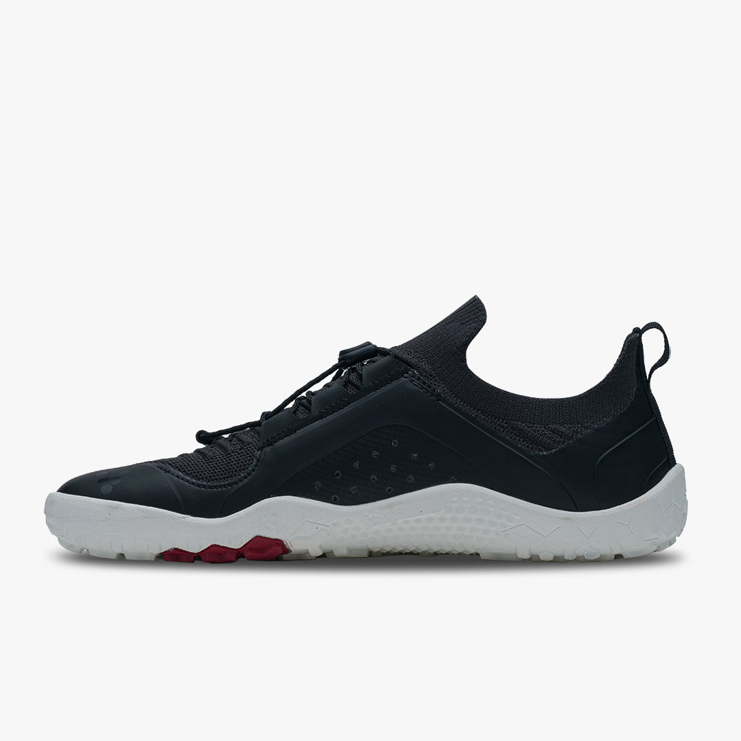 Vivobarefoot Primus Trail Knit Fg Mens Obsidian White - Sole Therapy