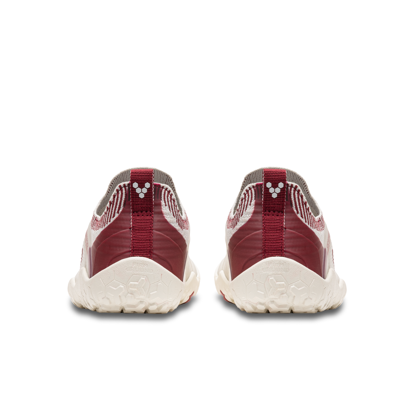 Vivobarefoot Primus Trail Knit Fg Womens Limestone Red Rumba - Sole Therapy