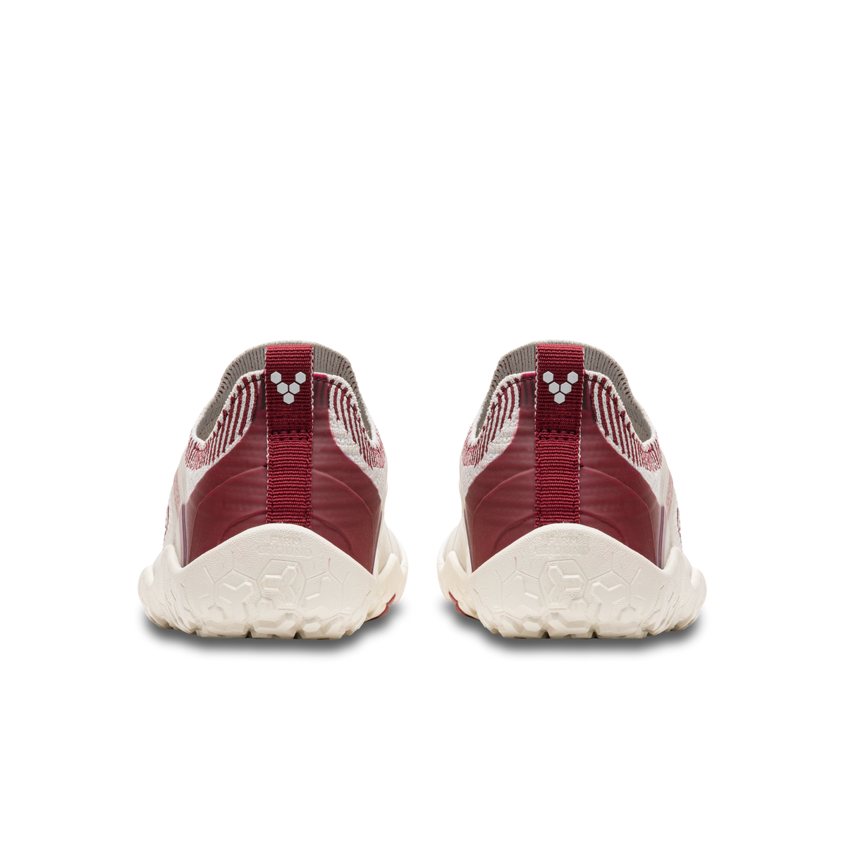Vivobarefoot Primus Trail Knit Fg Womens Limestone Red Rumba - Sole Therapy