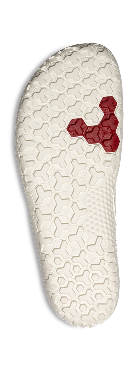 Vivobarefoot Primus Trail Knit Fg Womens Limestone Red Rumba - Sole Therapy