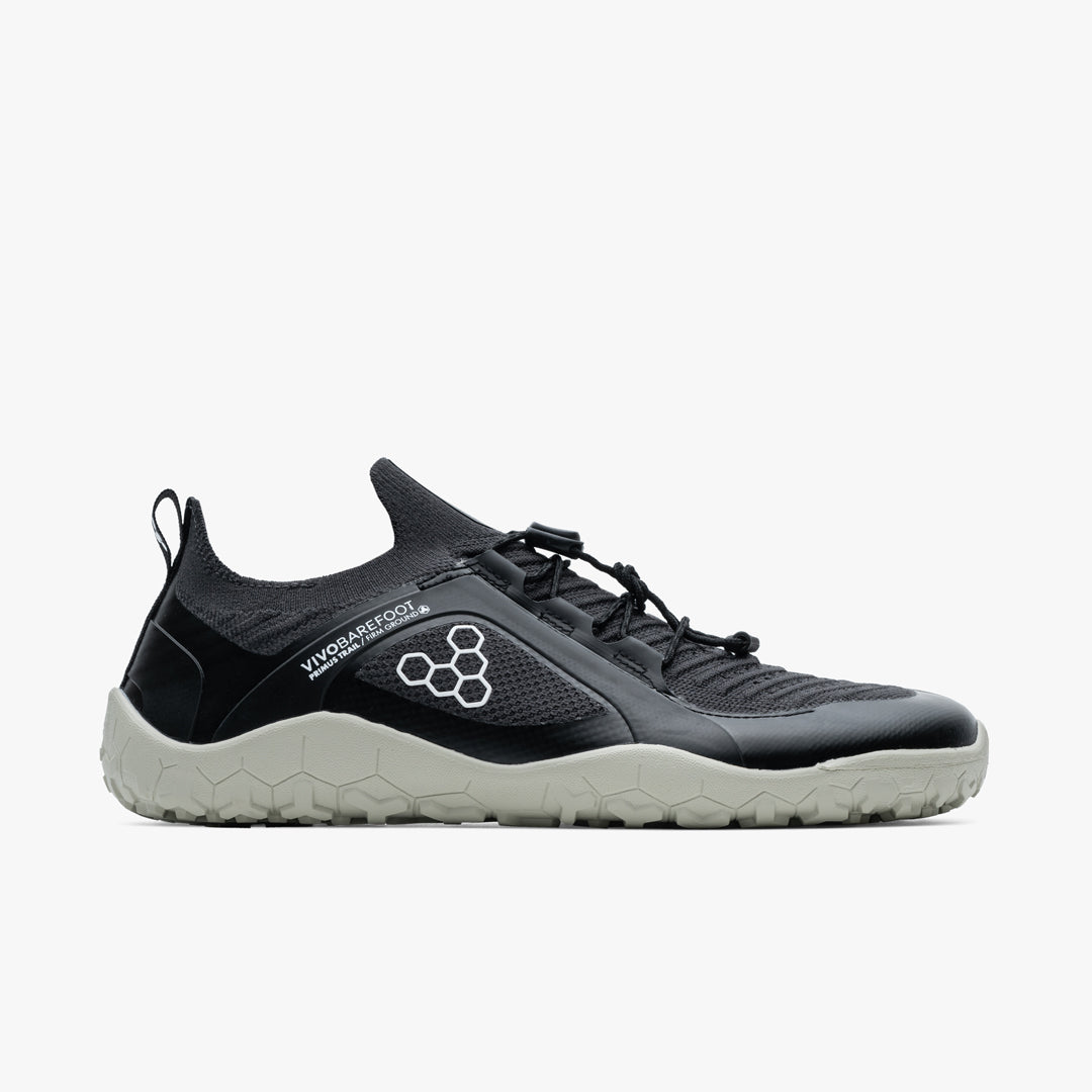 Vivobarefoot Primus Trail Knit Fg Womens Obsidian/Pelican - Sole Therapy