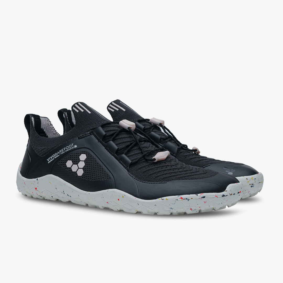Vivobarefoot Primus Trail Knit Fg Womens Obsidian Petal Pink - Sole Therapy
