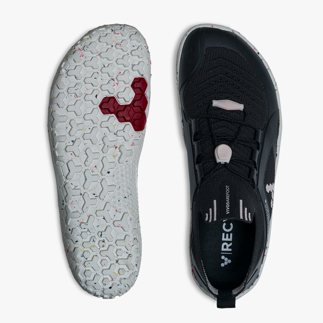 Vivobarefoot Primus Trail Knit Fg Womens Obsidian Petal Pink - Sole Therapy