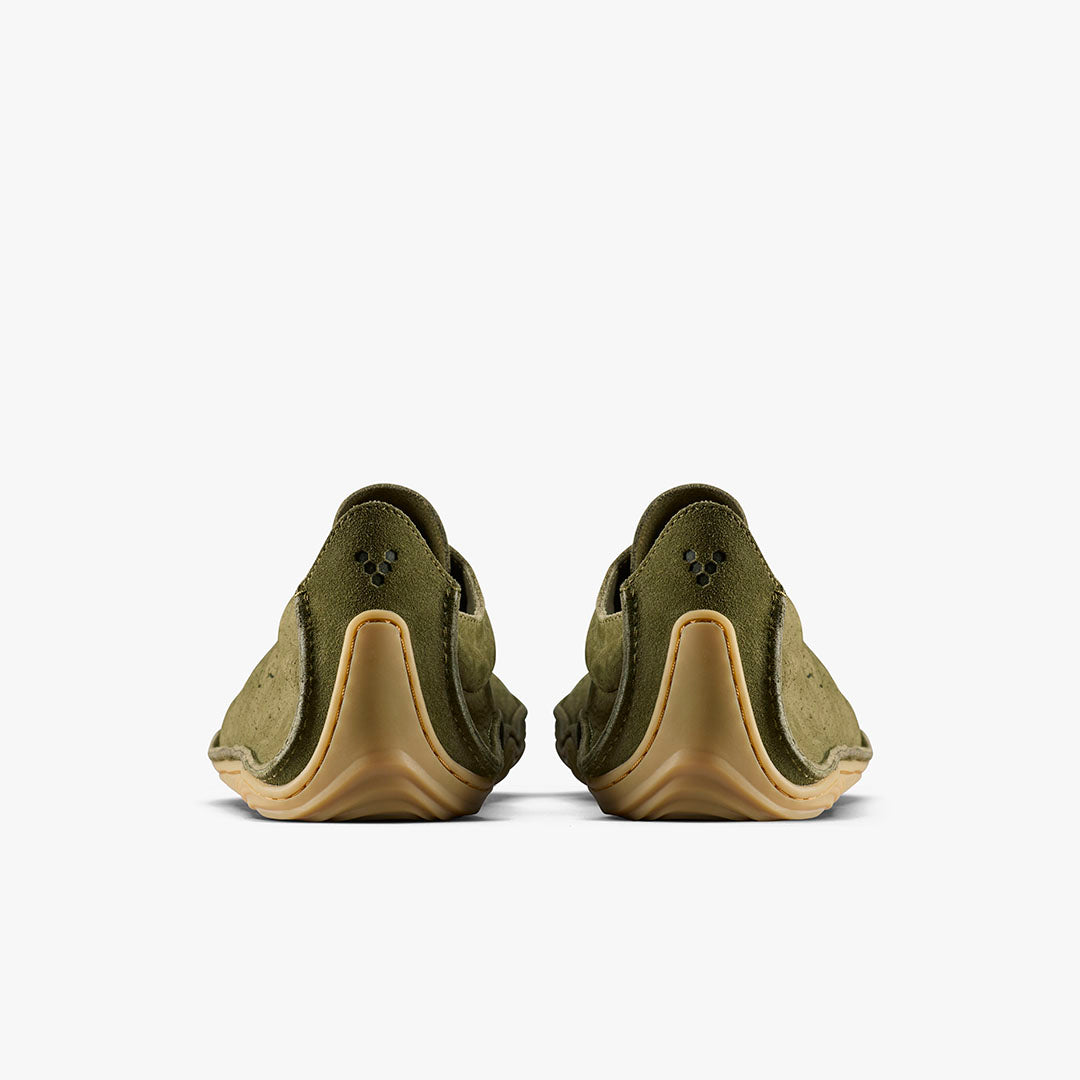 Vivobarefoot Sensus Mens Dark Olive Cracked Leather - Sole Therapy