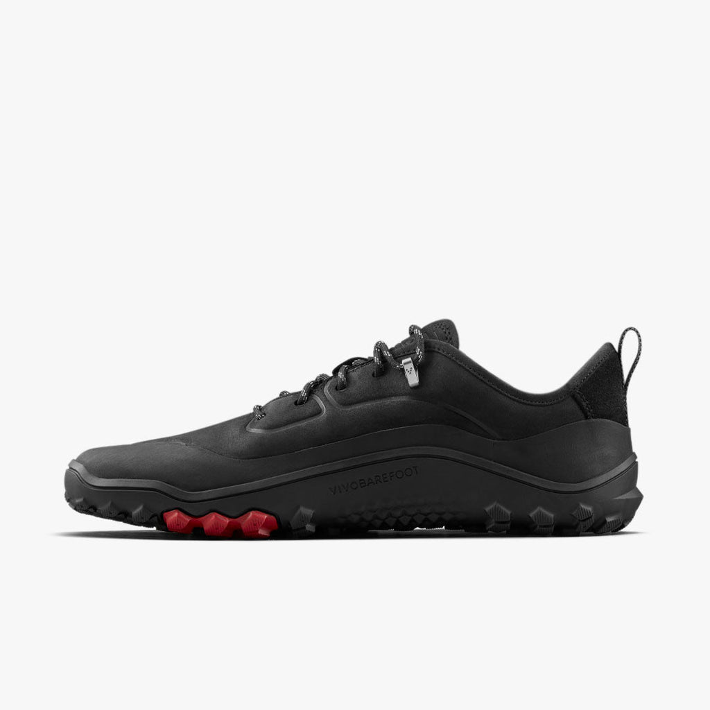 Vivobarefoot Tracker Leather Low Mens Obsidian - Sole Therapy