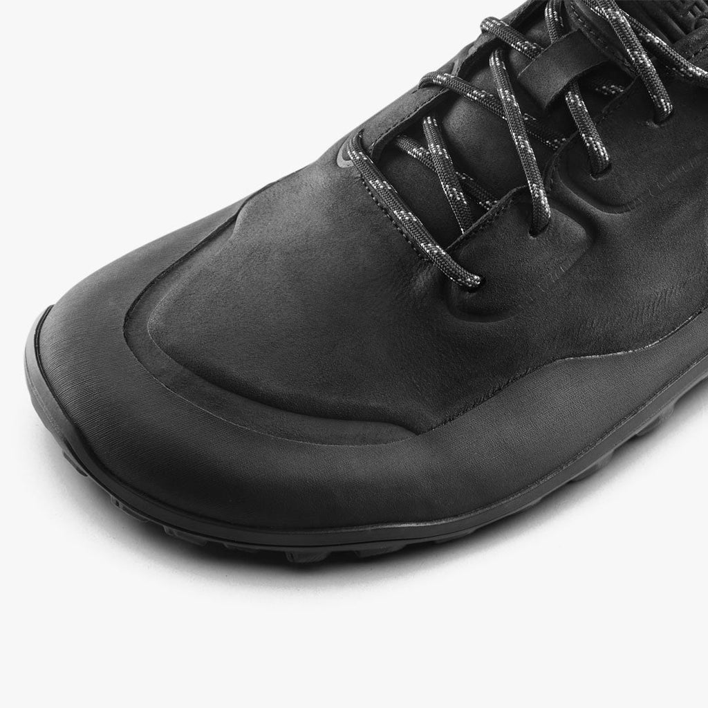 Vivobarefoot Tracker Leather Low Mens Obsidian - Sole Therapy