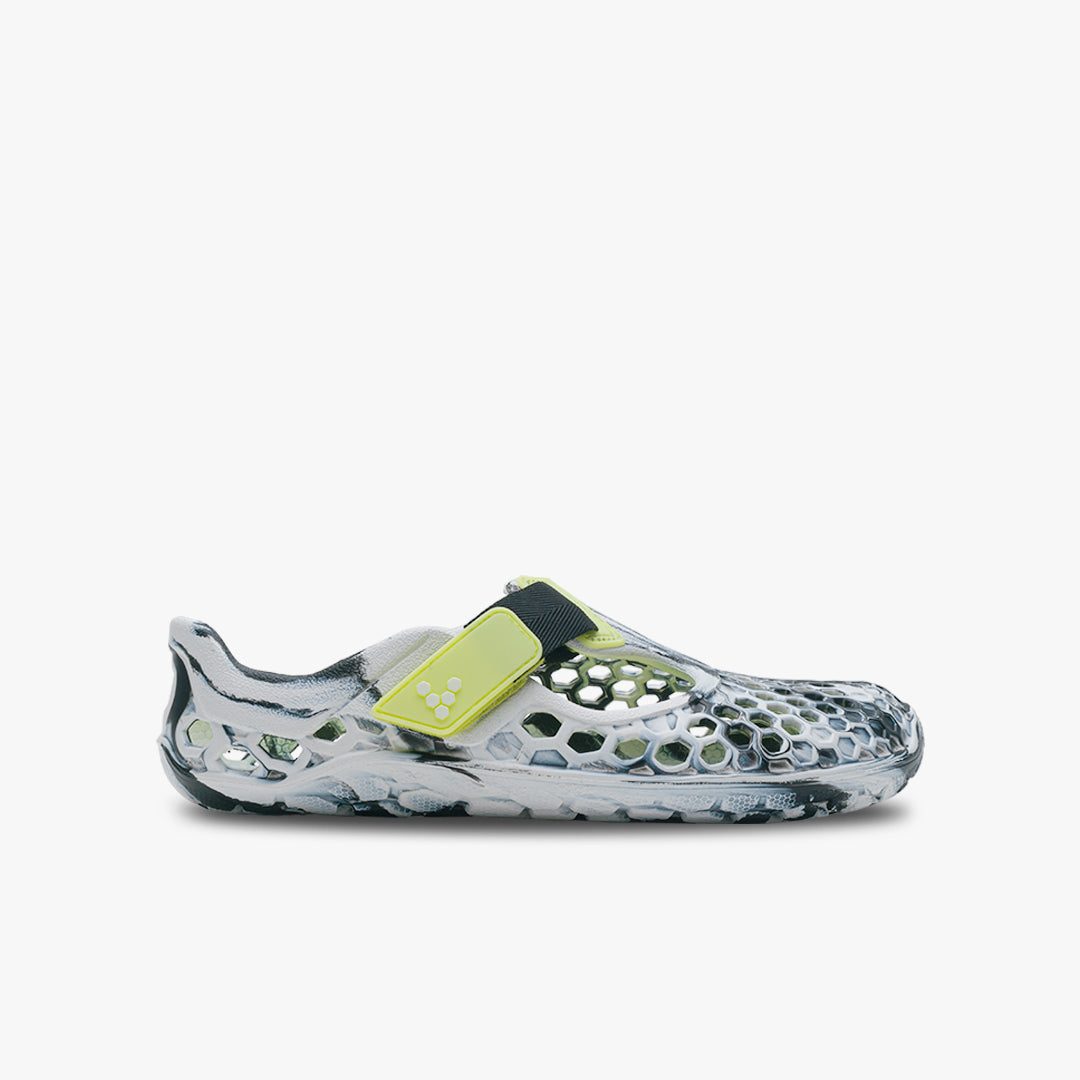 Vivobarefoot Ultra Bloom Juniors Obsidian White - Sole Therapy