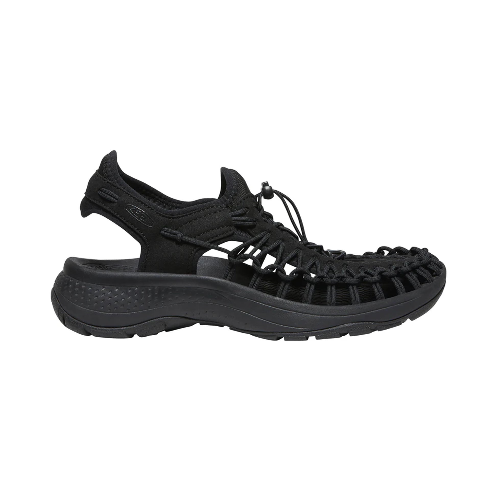 WOMEN UNEEK ASTORIA FLAT SANDALS BLACK/BLACK - Sole Therapy