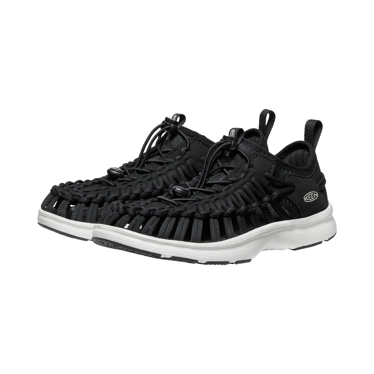 WOMEN UNEEK O3 FLAT SANDALS BLACK /STAR WHITE - Sole Therapy