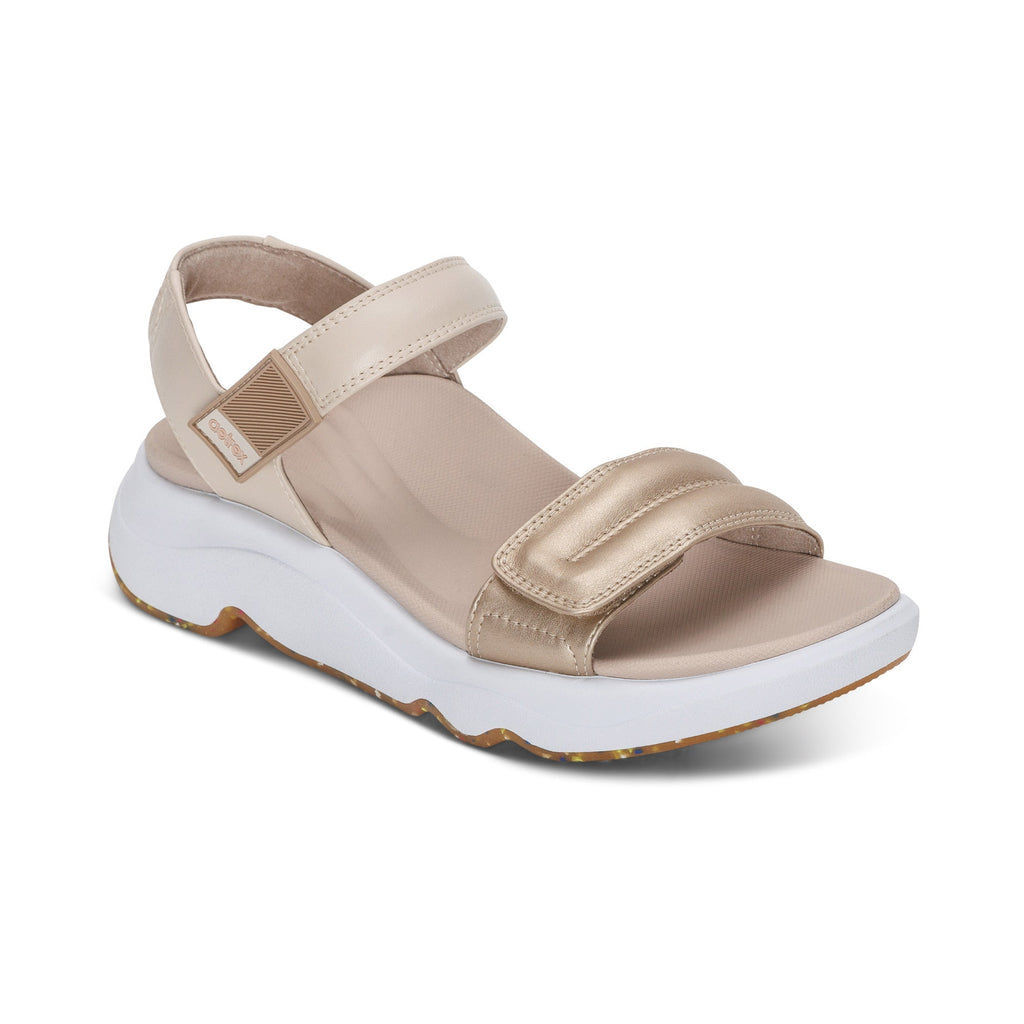 Whit Water-Friendly Sport Sandals Champagne - Sole Therapy