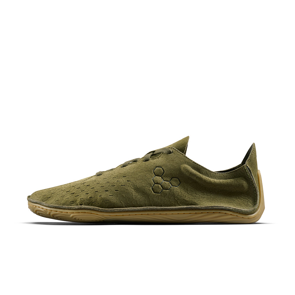 Vivobarefoot Sensus Mens Dark Olive Cracked Leather - Sole Therapy