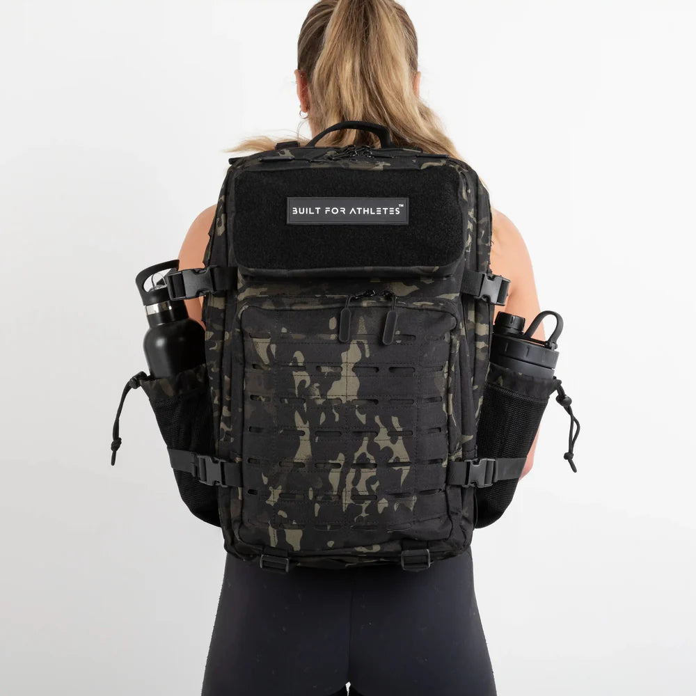 LARGE GYM BACKPACK BUILT FOR ATHLETES BLACK CAMO