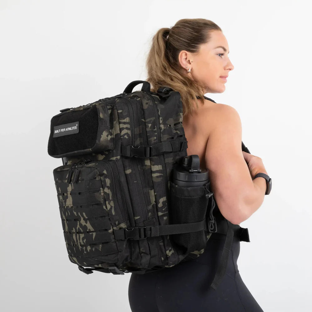 LARGE GYM BACKPACK BUILT FOR ATHLETES BLACK CAMO