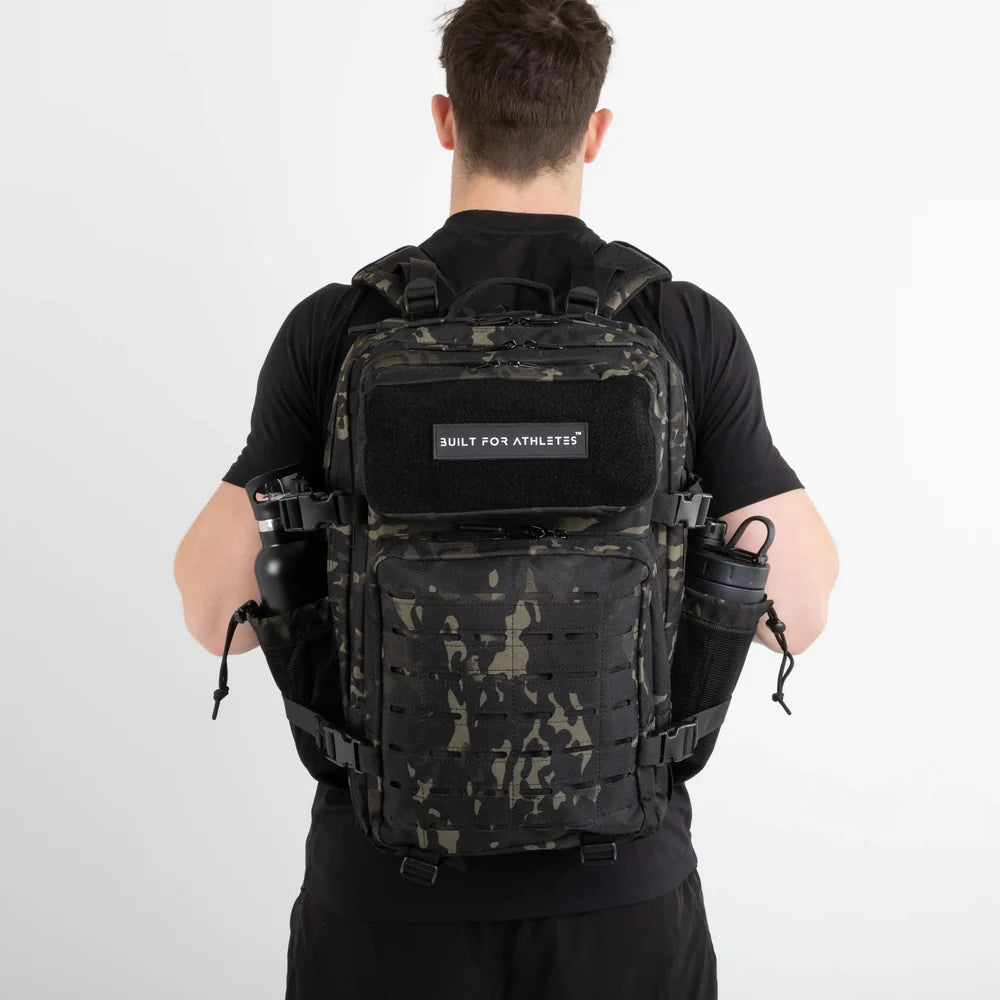 LARGE GYM BACKPACK BUILT FOR ATHLETES BLACK CAMO