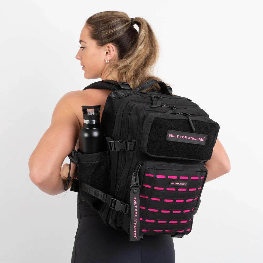 SMALL GYM BACK PACK BUILT FOR ATHLETES BLACK - PINK