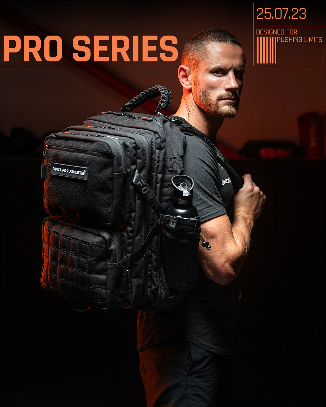 BUILT FOR ATHLETES PRO SERIES BACKPACK 25L BLACK