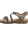 Aetrex Jillian Braided Quarter Strap Sandal Bronze (LSDATXSC454W)